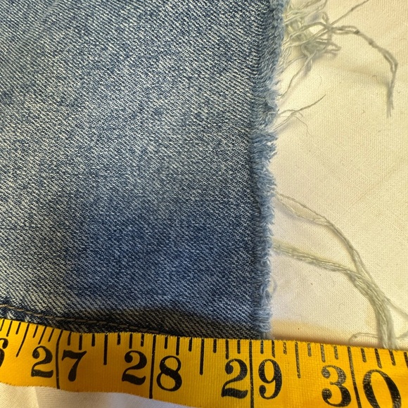 Women's super wide leg Distressed Blue Jeans - Picture 9 of 9